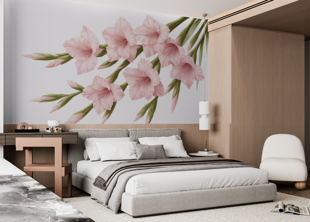 Fototapeta Wielkie kwiaty w kącie.