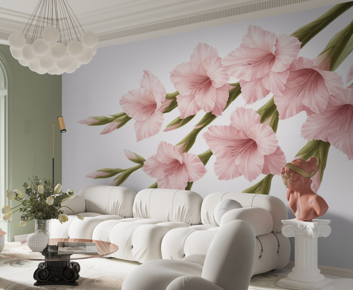 Fototapeta Wielkie kwiaty w kącie.