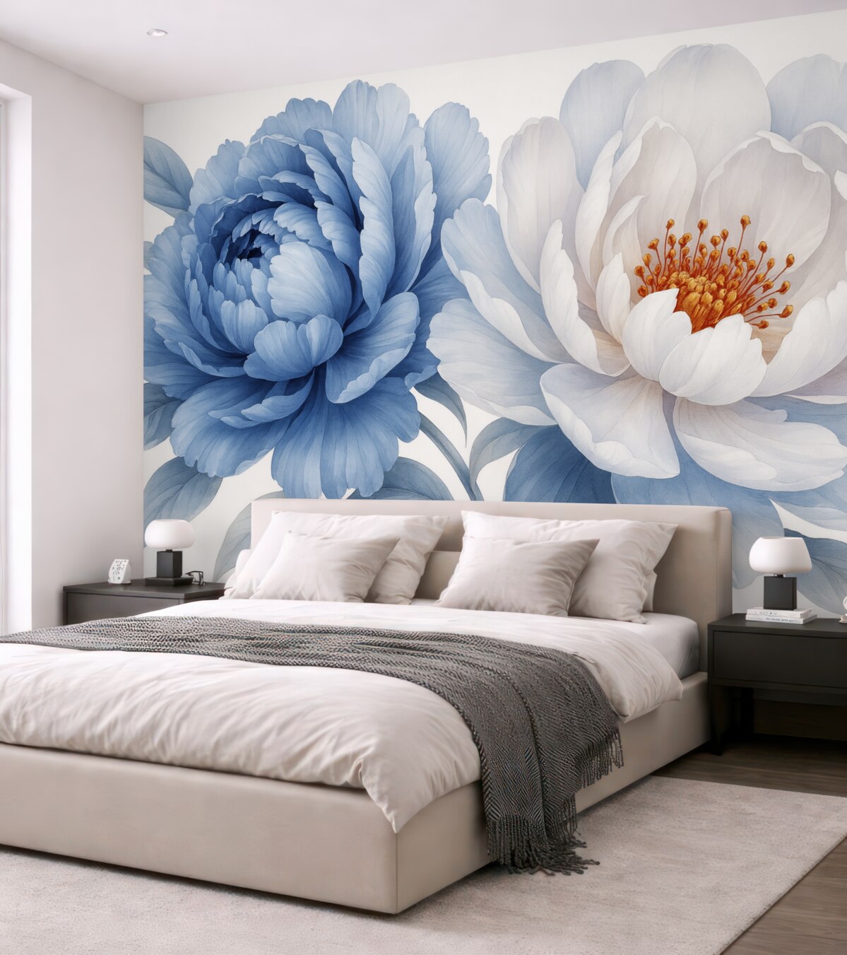 Fototapeta Luksusowe piwonie w akwareli.