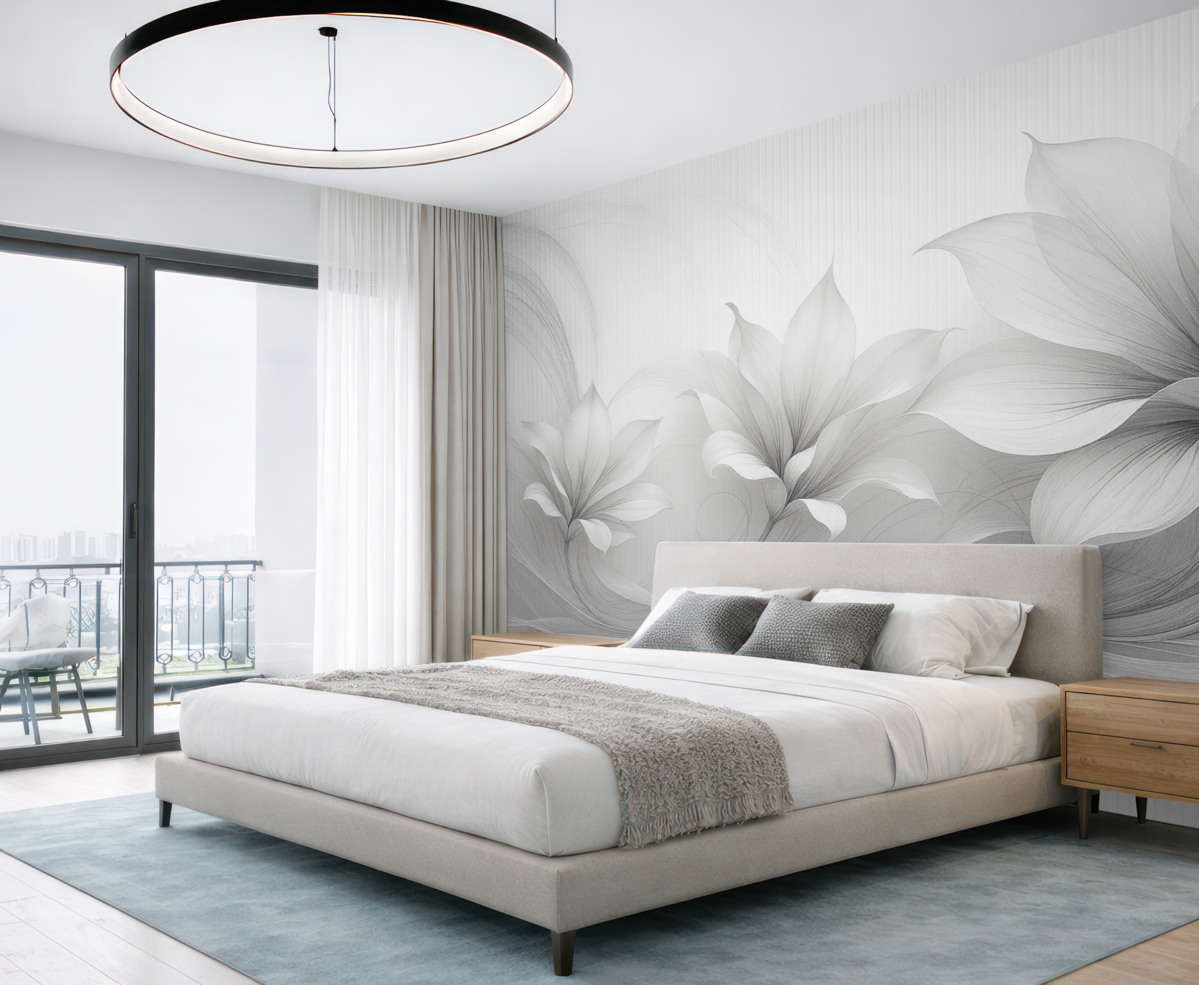 Fototapeta Abstrakcyjne kwiaty akwarelowe pod szkłem.