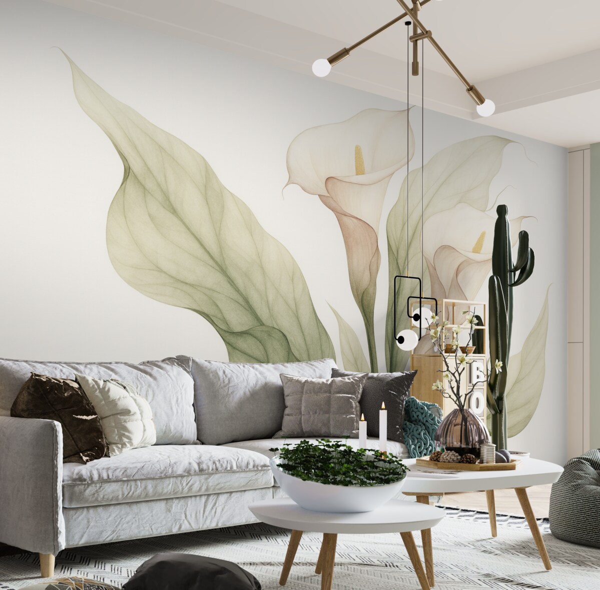 Fototapeta Lilie Calla w stylu akwareli.