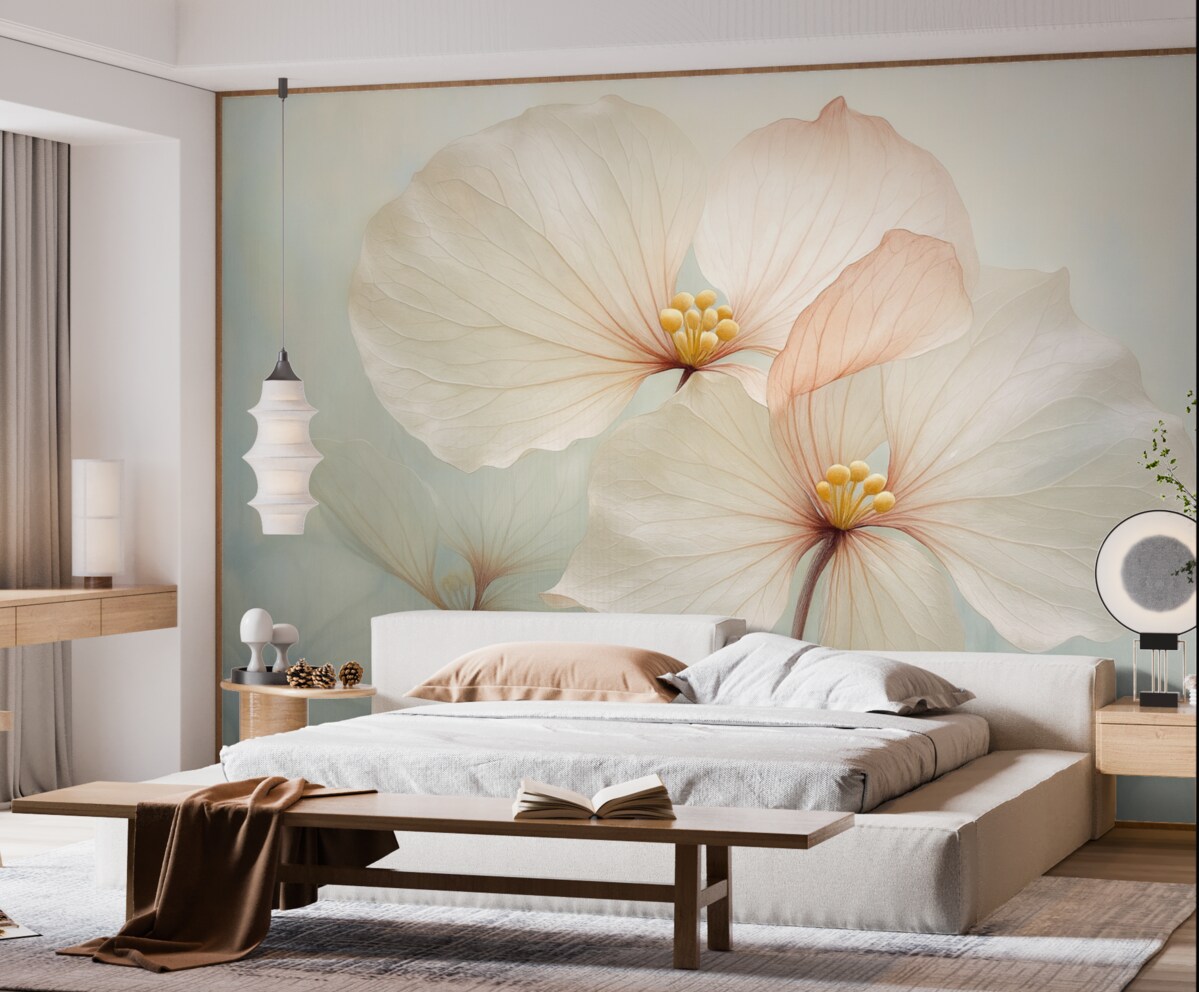 Fototapeta Kwiaty przypominające akwarelę.