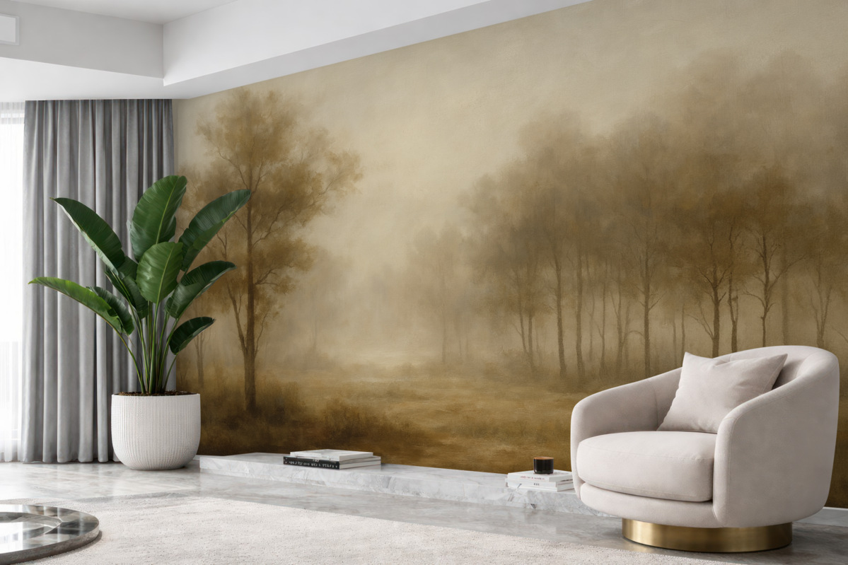 Fototapeta Abstrakcyjny las z efektem brązu.