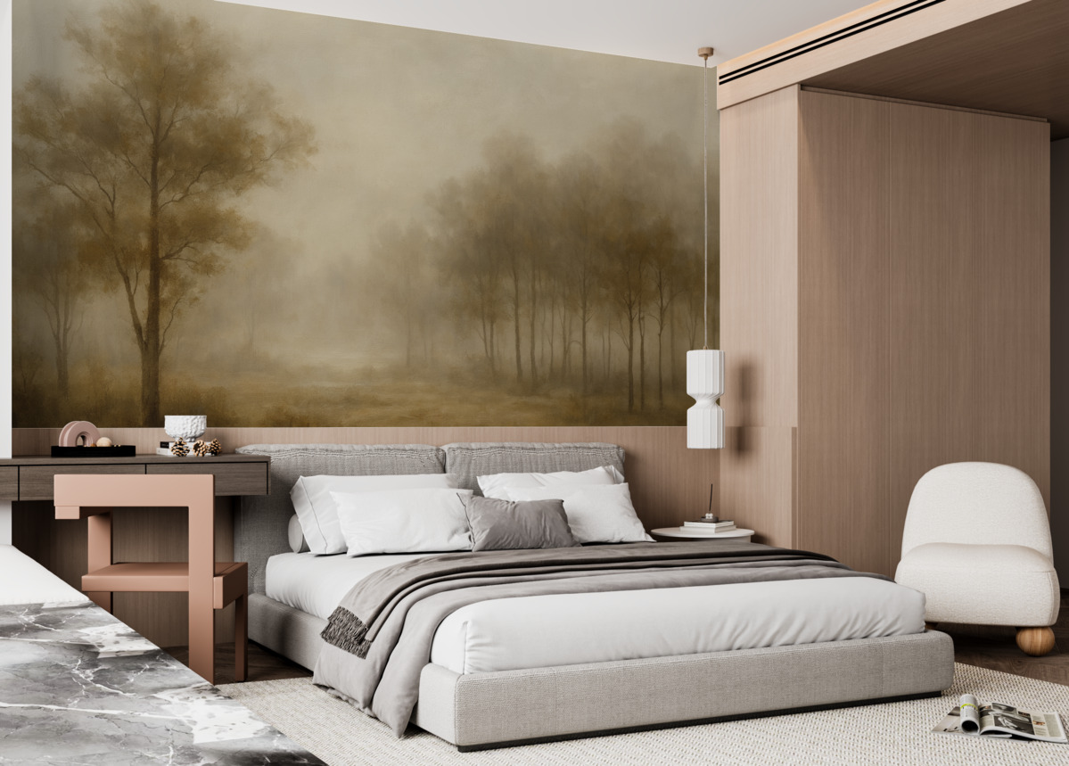 Fototapeta Abstrakcyjny las z efektem brązu.