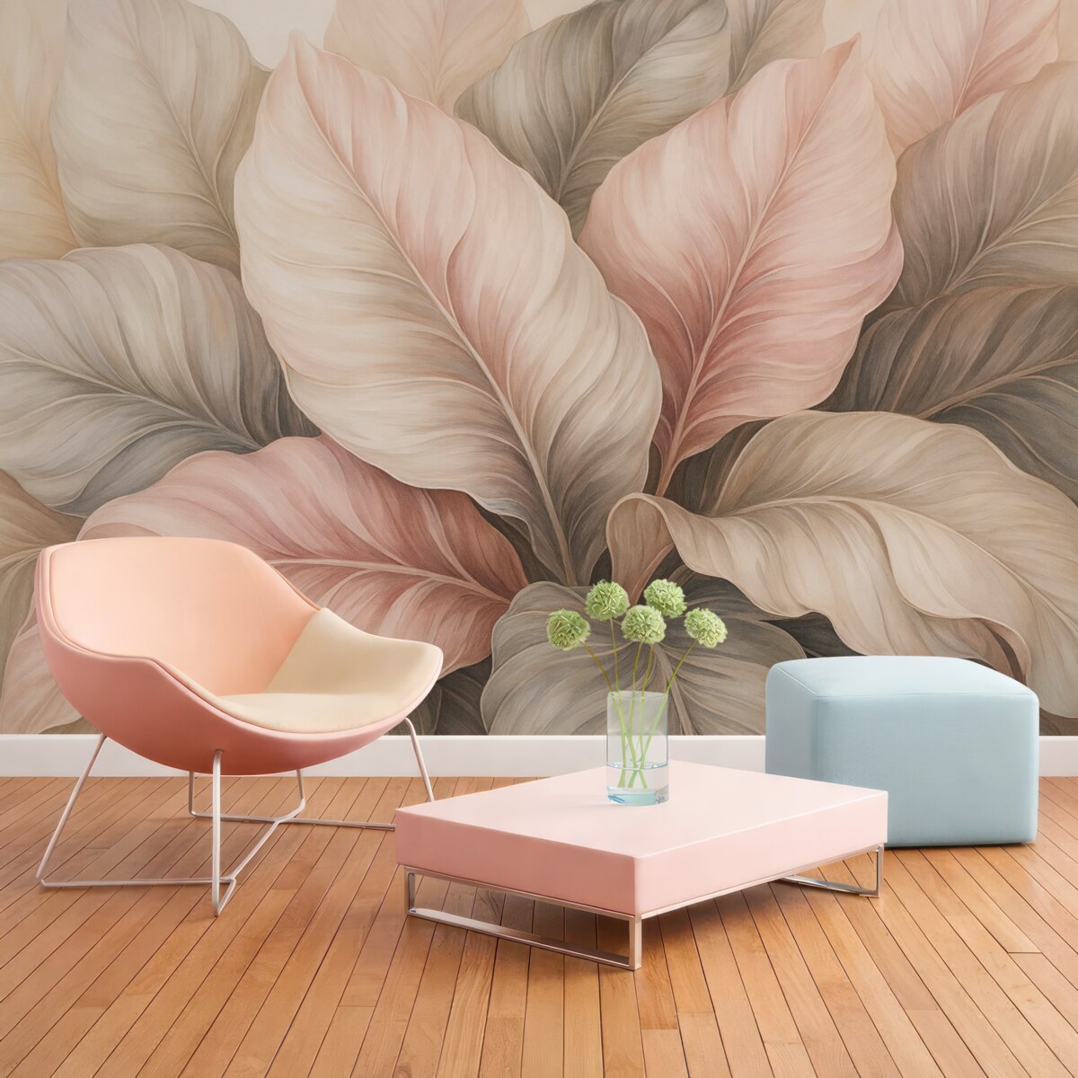 Fototapeta Liście tropikalne o błyszczących barwach.