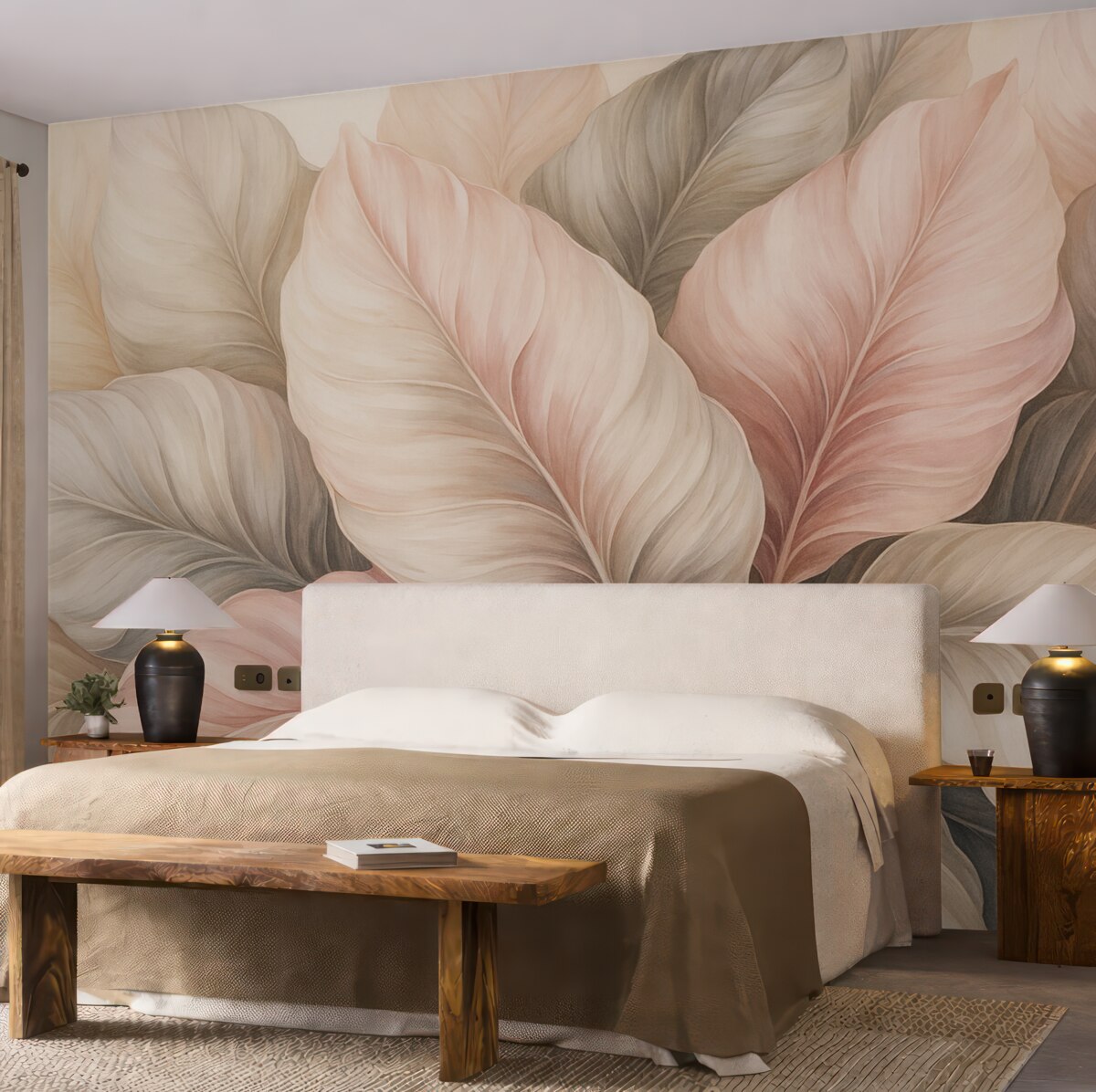 Fototapeta Liście tropikalne o błyszczących barwach.