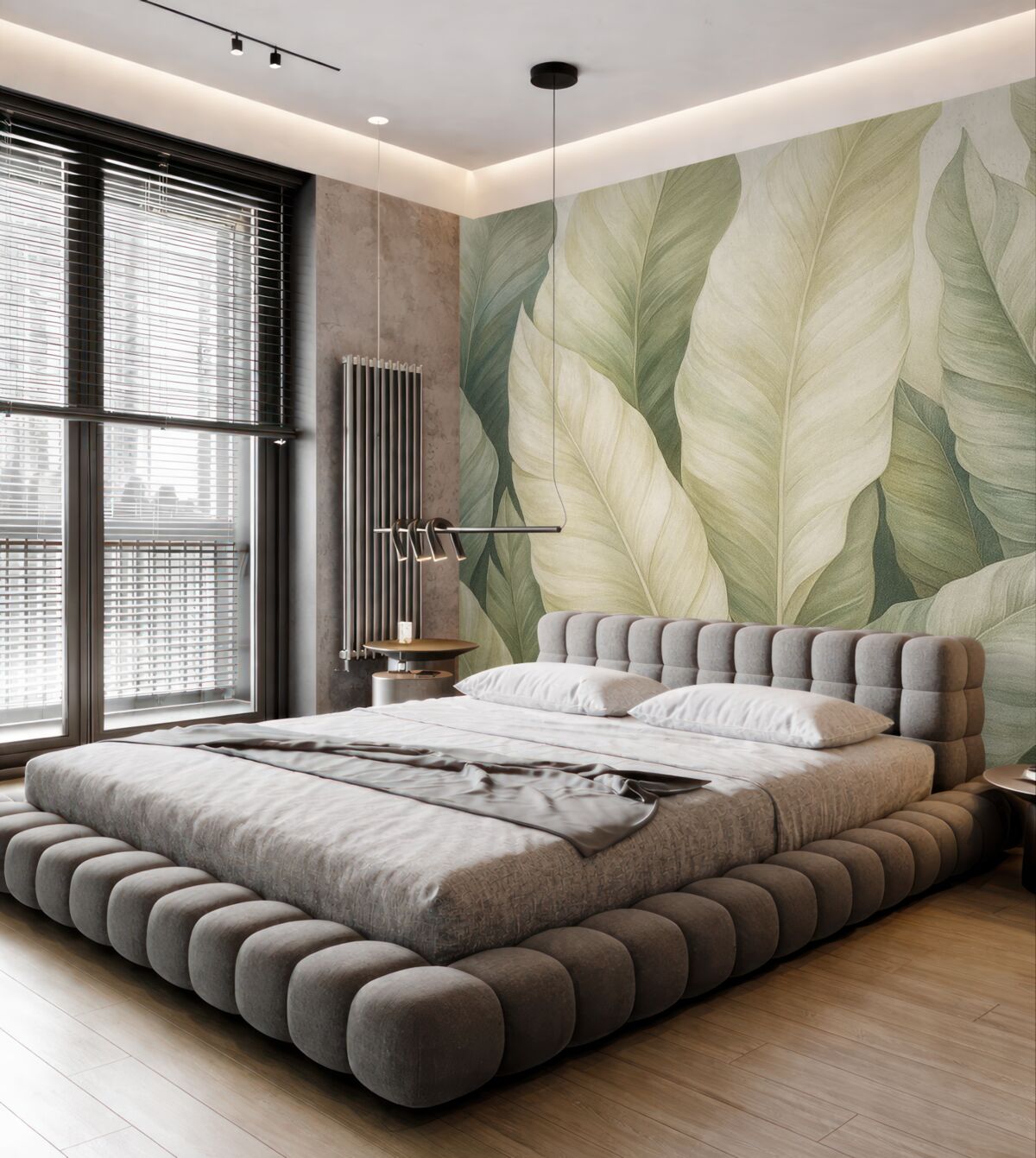 Fototapeta Zielone, subtelne liście tropikalne.