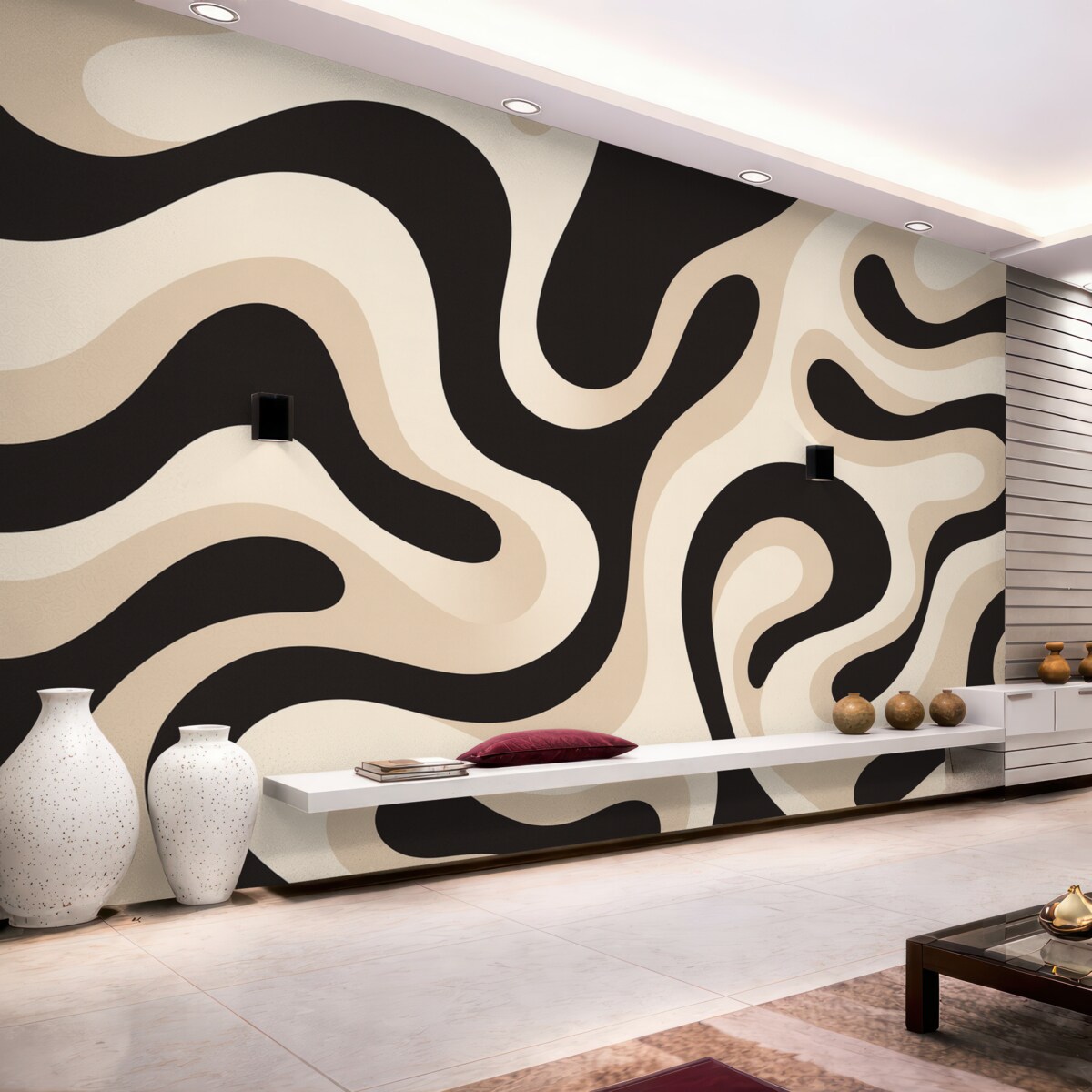 Fototapeta Abstrakcyjna aranżacja fal.