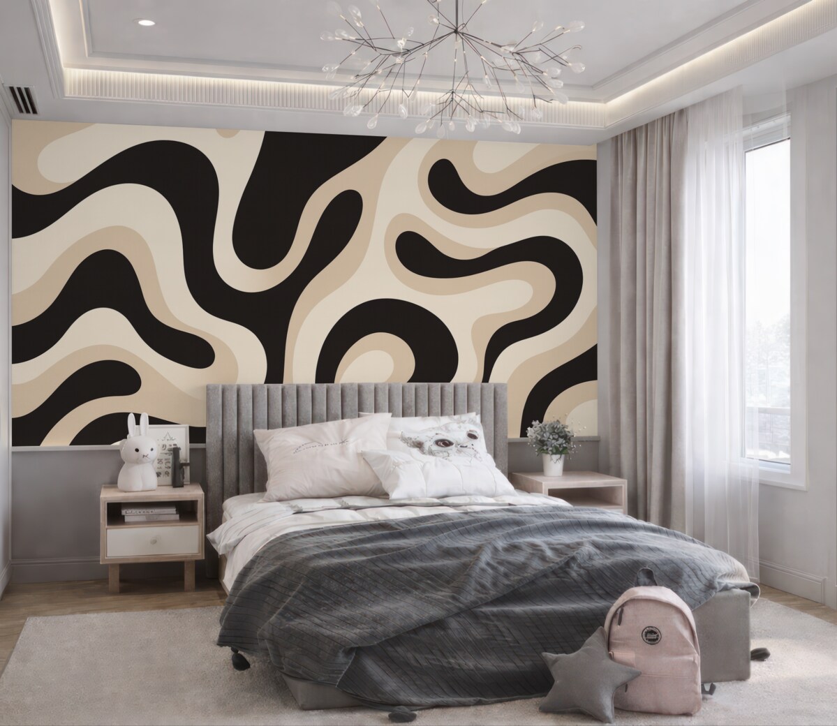 Fototapeta Abstrakcyjna aranżacja fal.