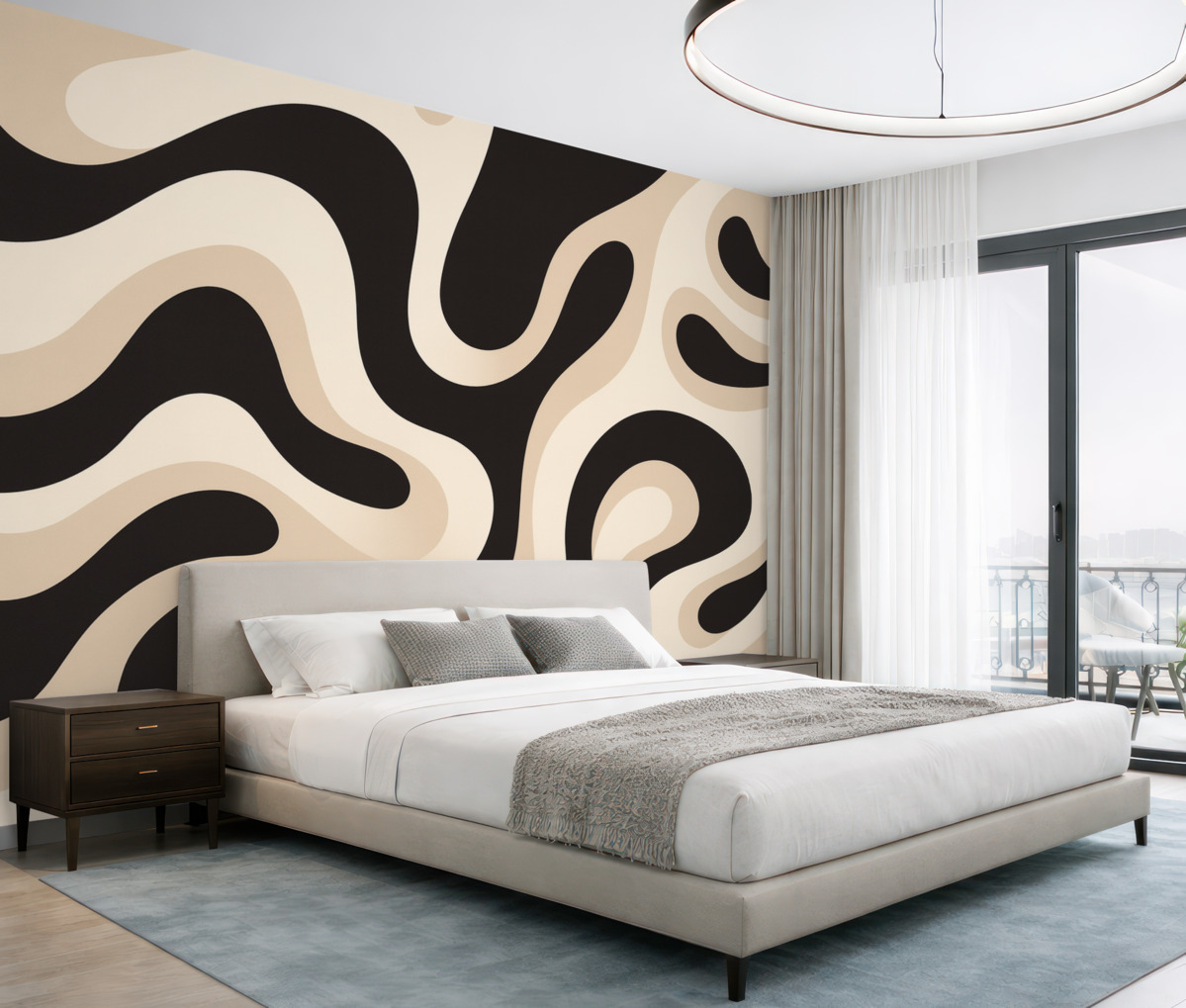 Fototapeta Abstrakcyjna aranżacja fal.