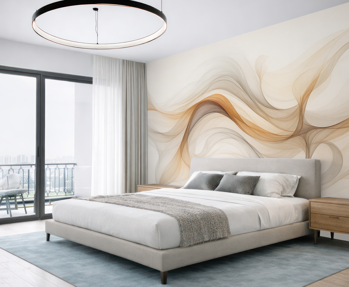 Fototapeta Abstrakcja z delikatnymi falami.