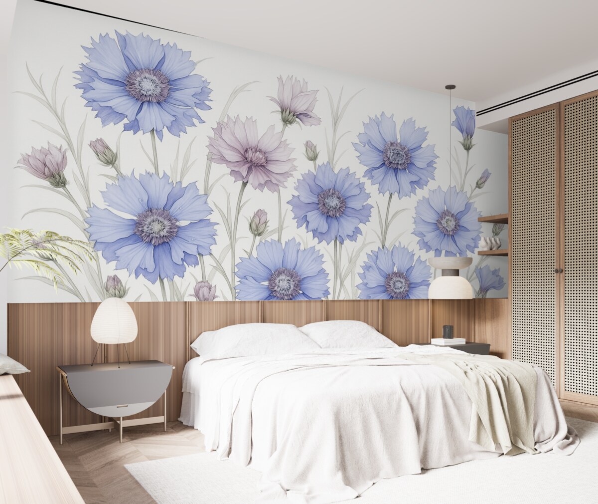 Fototapeta Chabry jako naśladownictwo akwareli.