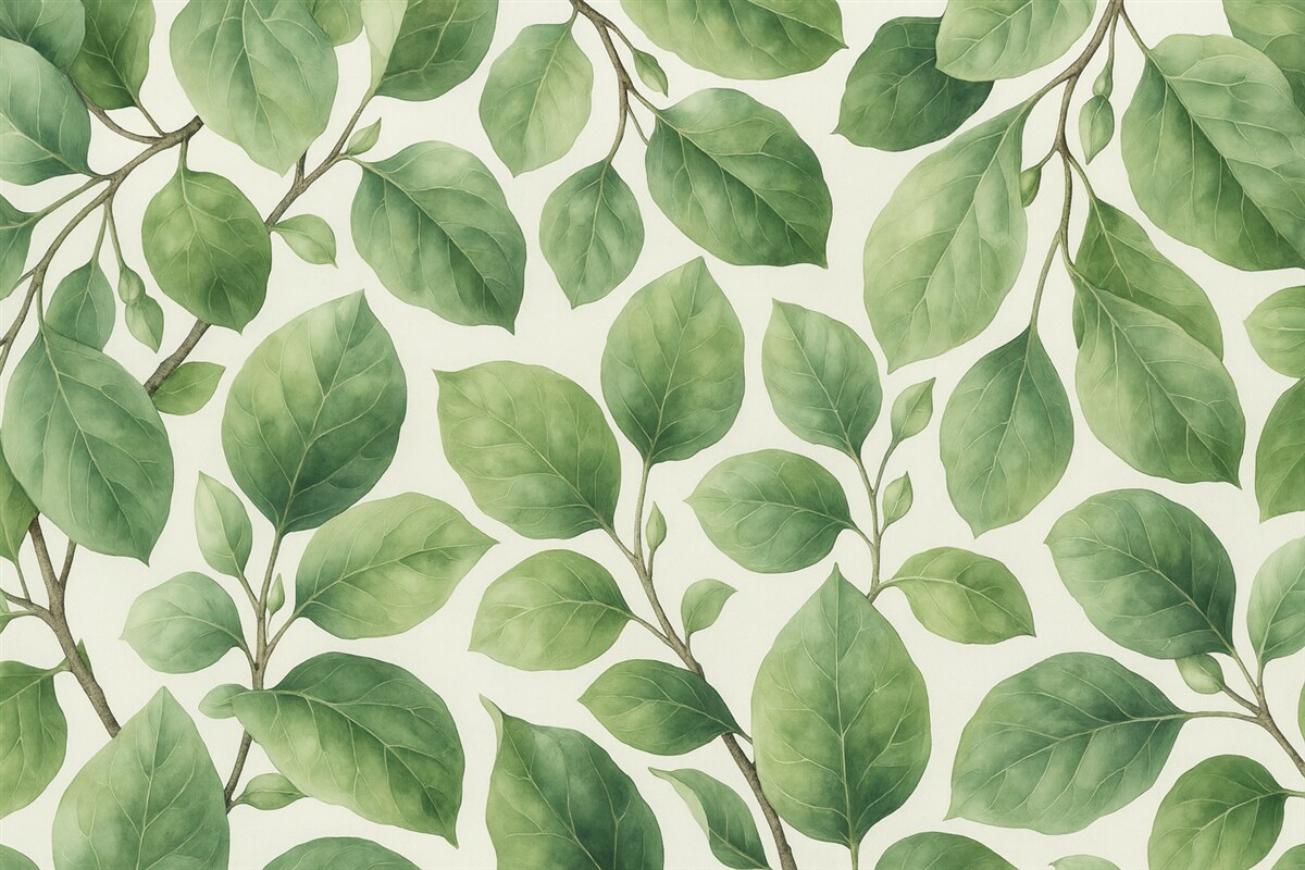 Fototapeta Wielkie liście w różnych tonacjach zieleni.