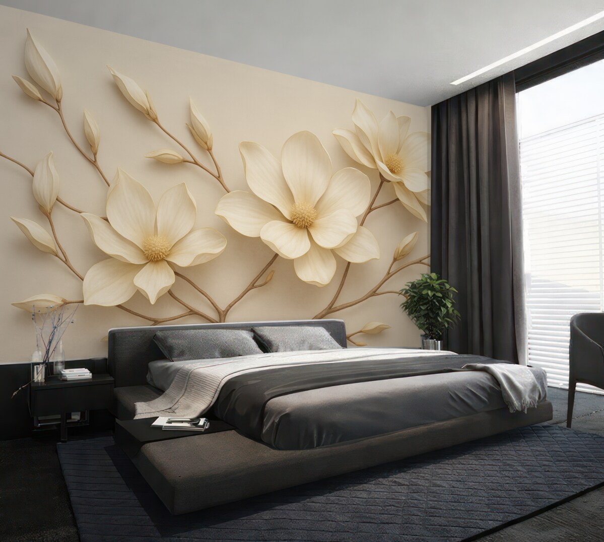 Fototapeta Kwiaty magnolii w subtelnych pastelowych tonacjach.