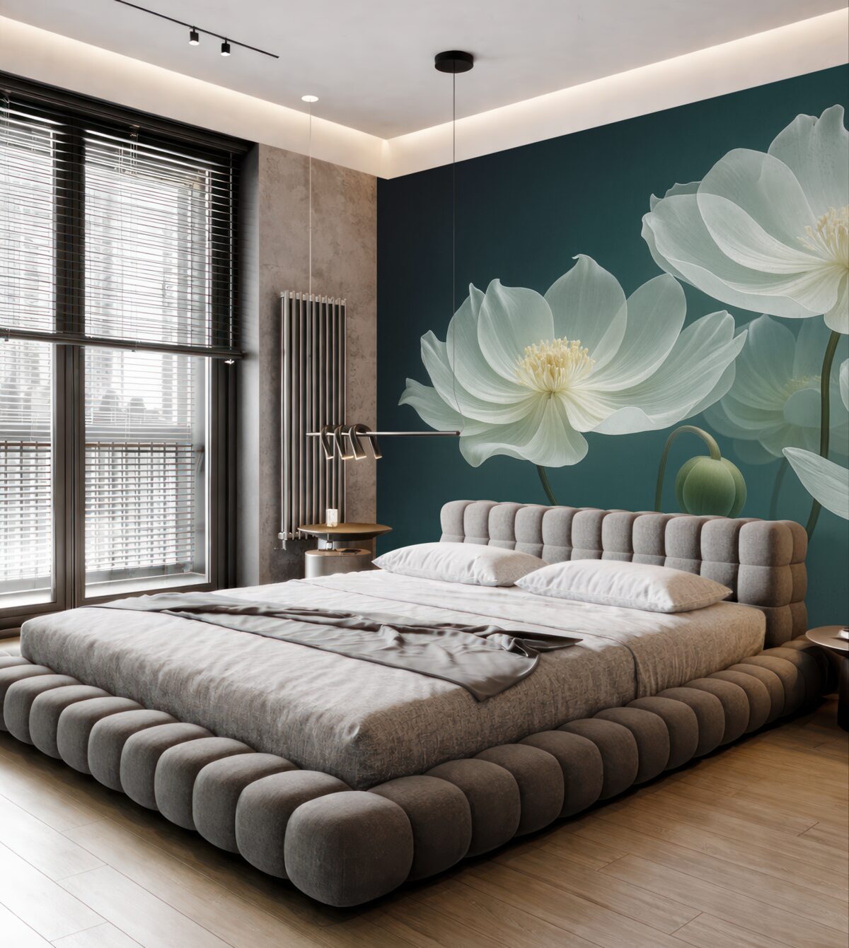 Fototapeta Białe, subtelne kwiaty z przezroczystymi płatkami.