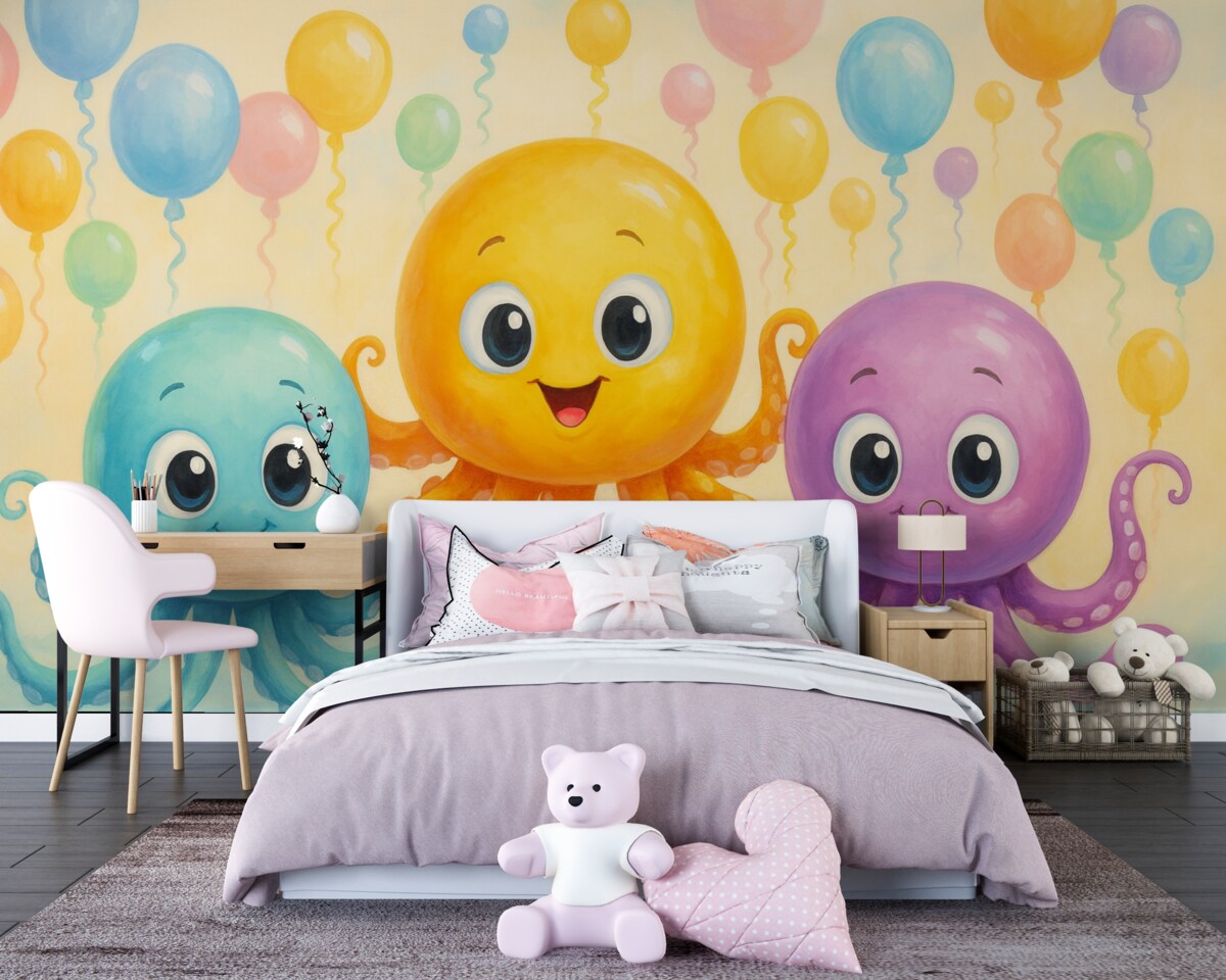 Fototapeta Śmieszne malowane ośmiornice