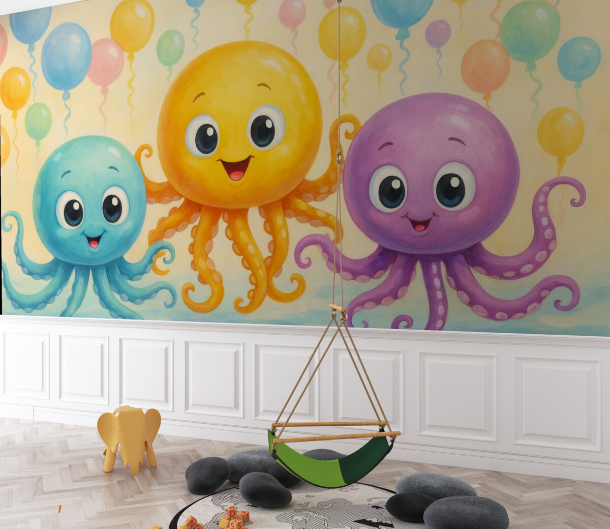 Fototapeta Śmieszne malowane ośmiornice