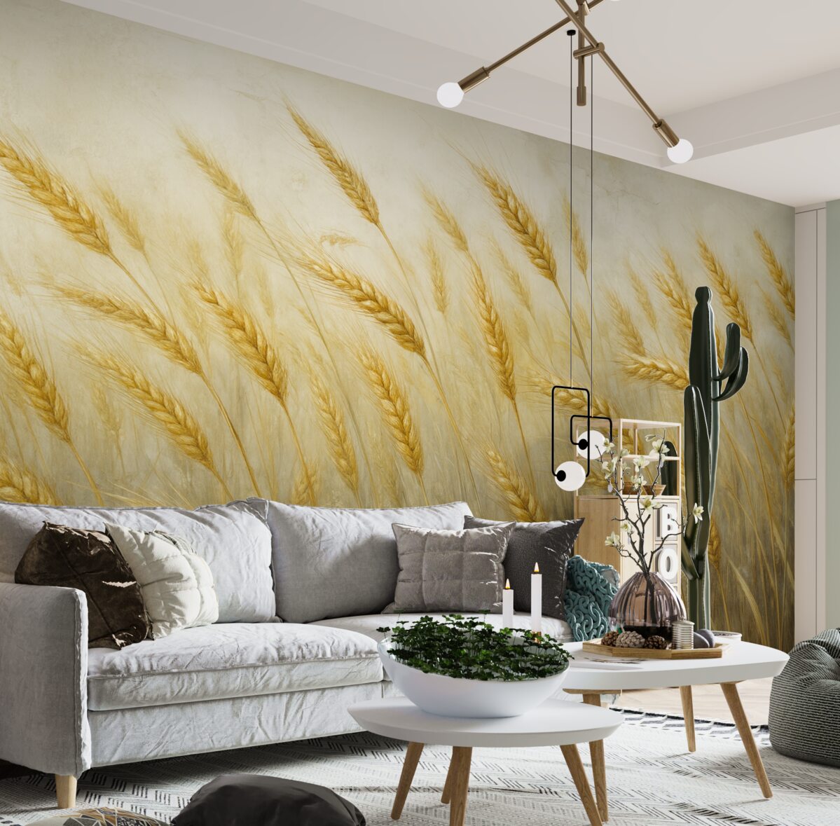 Fototapeta Kwiaty przedstawione na grunge'owej ścianie.