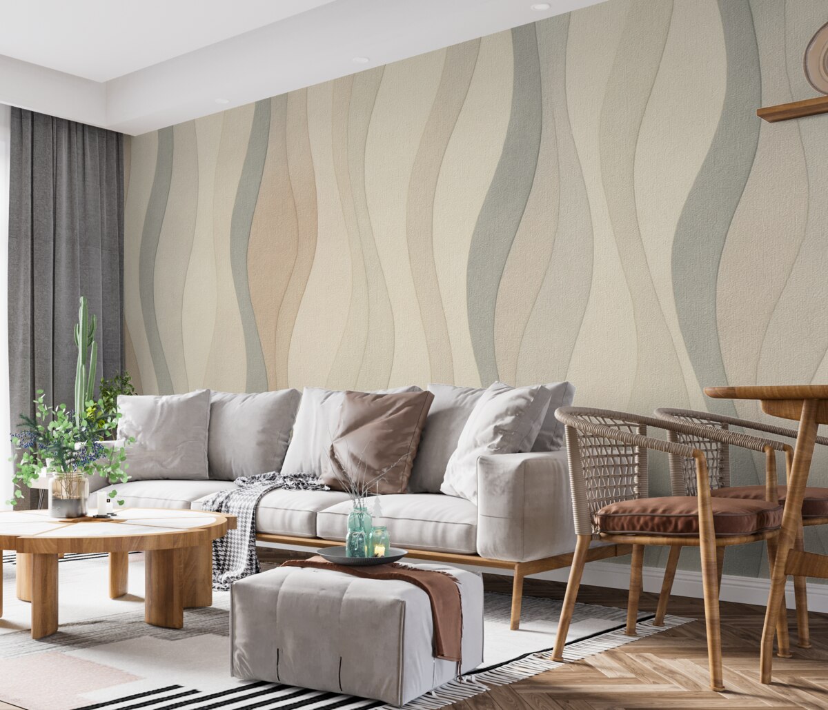 Fototapeta Pionowo skręcająca się pastelowa pościel.