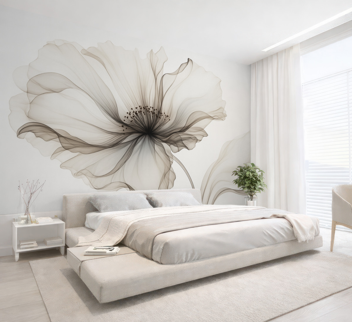 Fototapeta Subtelny, półprzezroczysty kwiatek.