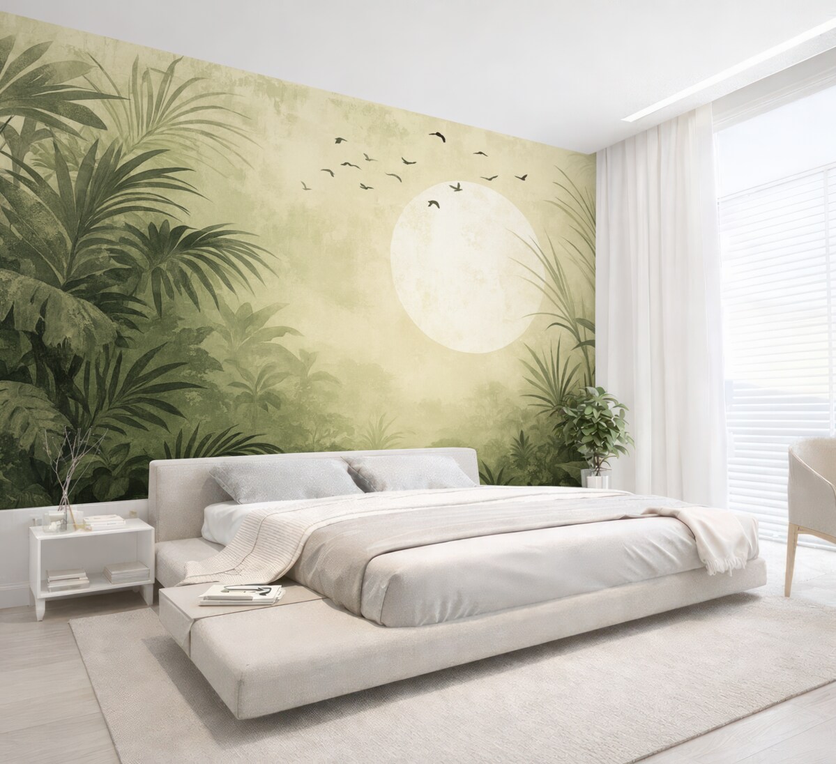 Fototapeta Zachód słońca w klimacie grunge.