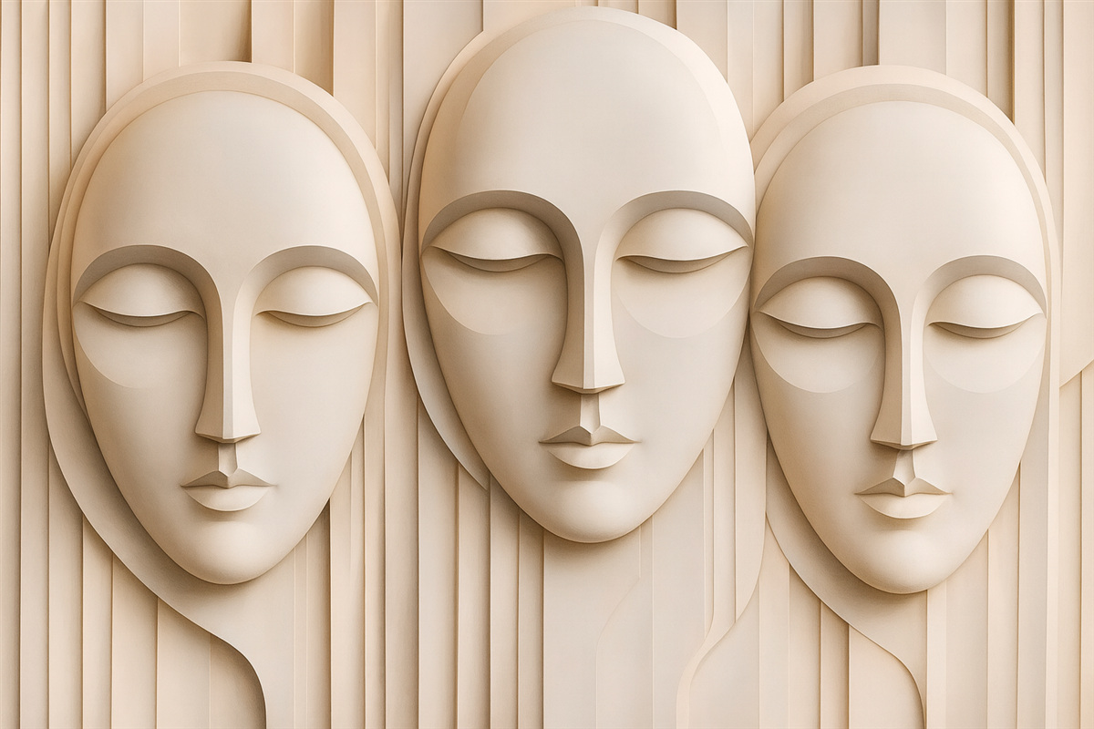 Fototapeta Abstrakcyjny wizerunek twarzy.