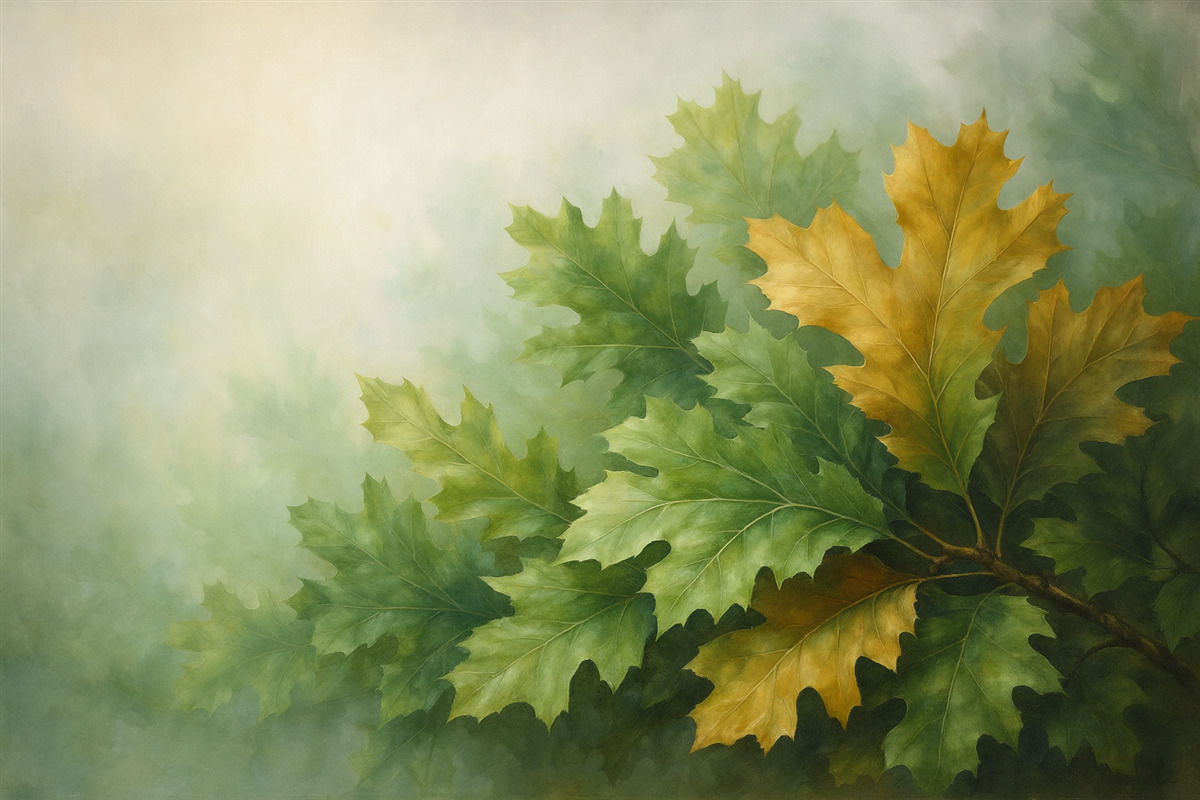 Fototapeta Abstrakcyjne liście dębu.