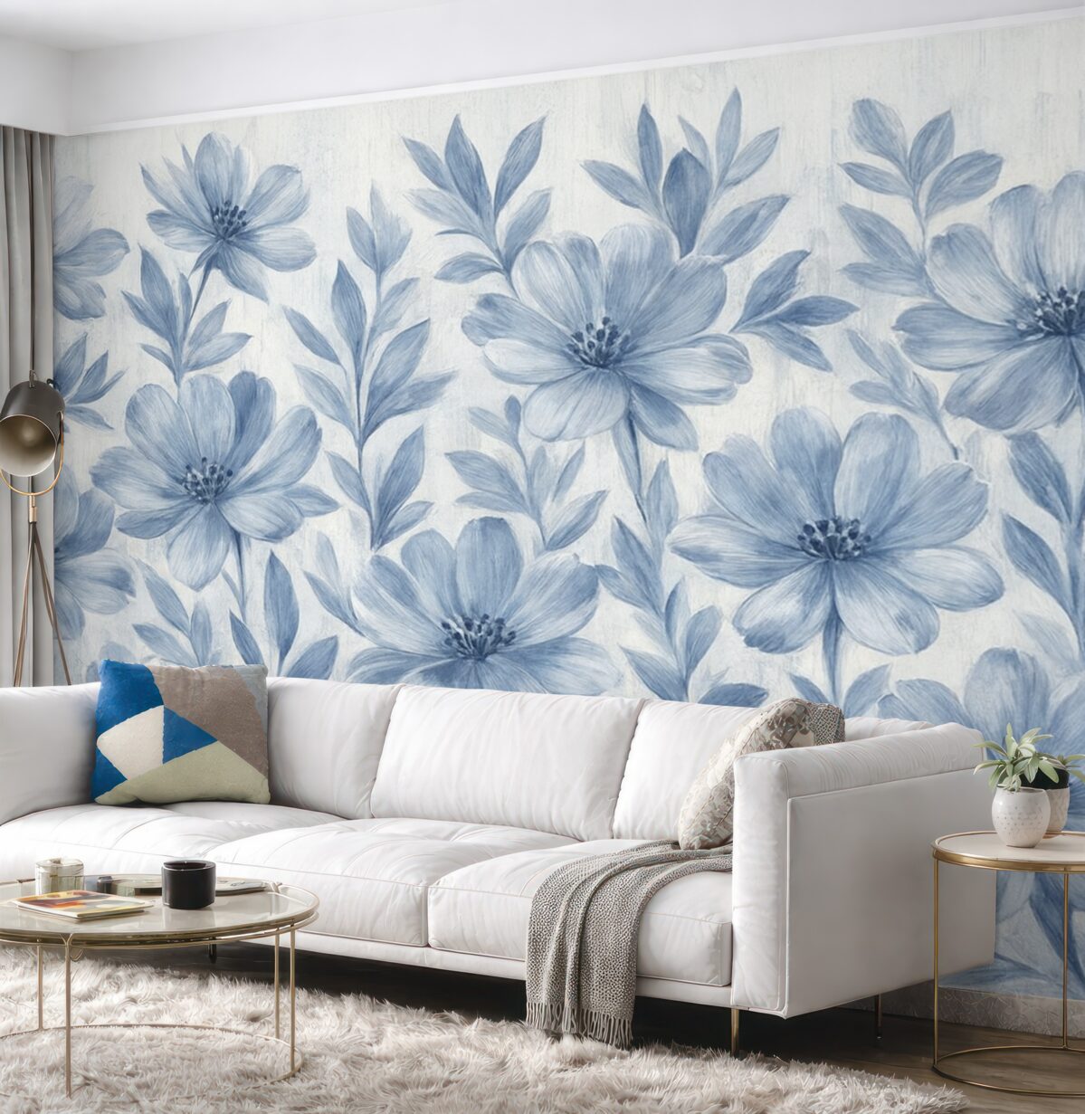 Fototapeta Eleganckie kwiaty akwarelowe.