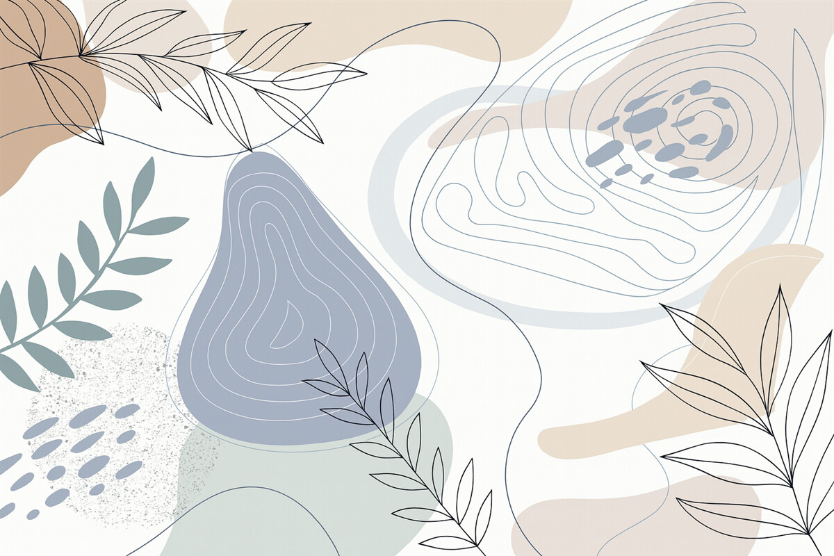 Fototapeta Abstrakcja z liśćmi.