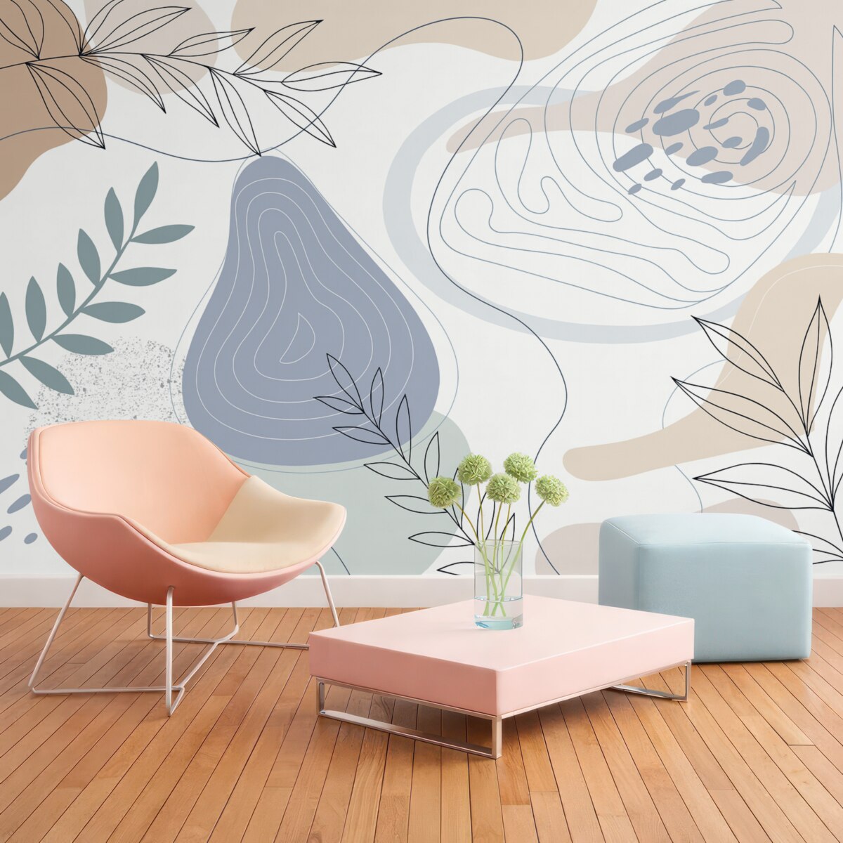 Fototapeta Abstrakcja z liśćmi.