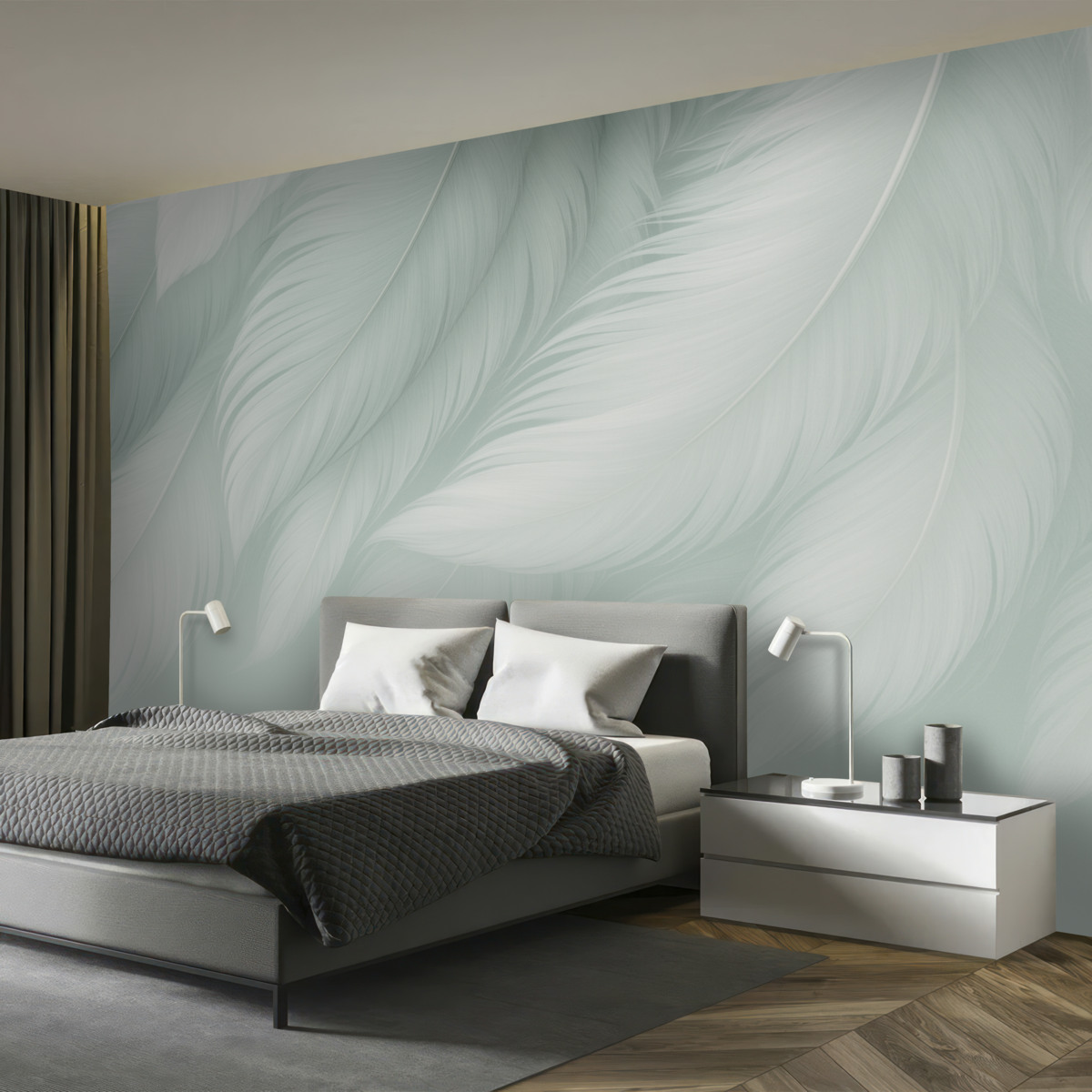 Fototapeta Białe pióra można zastąpić białymi piórami.