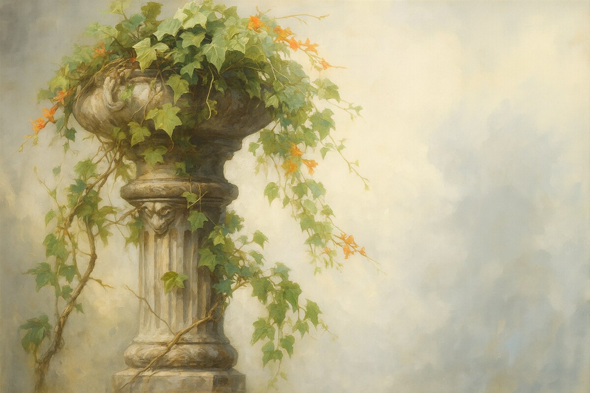 Fototapeta Roślina winorośl na kolumnie.