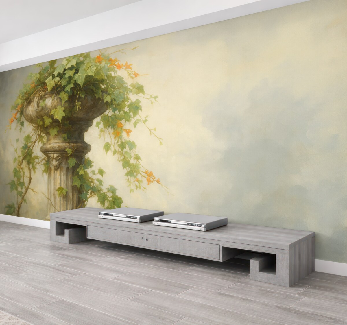 Fototapeta Roślina winorośl na kolumnie.