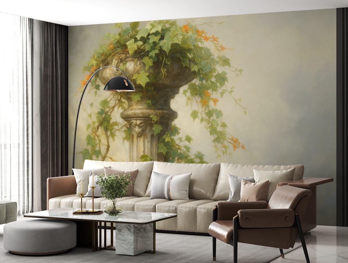 Fototapeta Roślina winorośl na kolumnie.