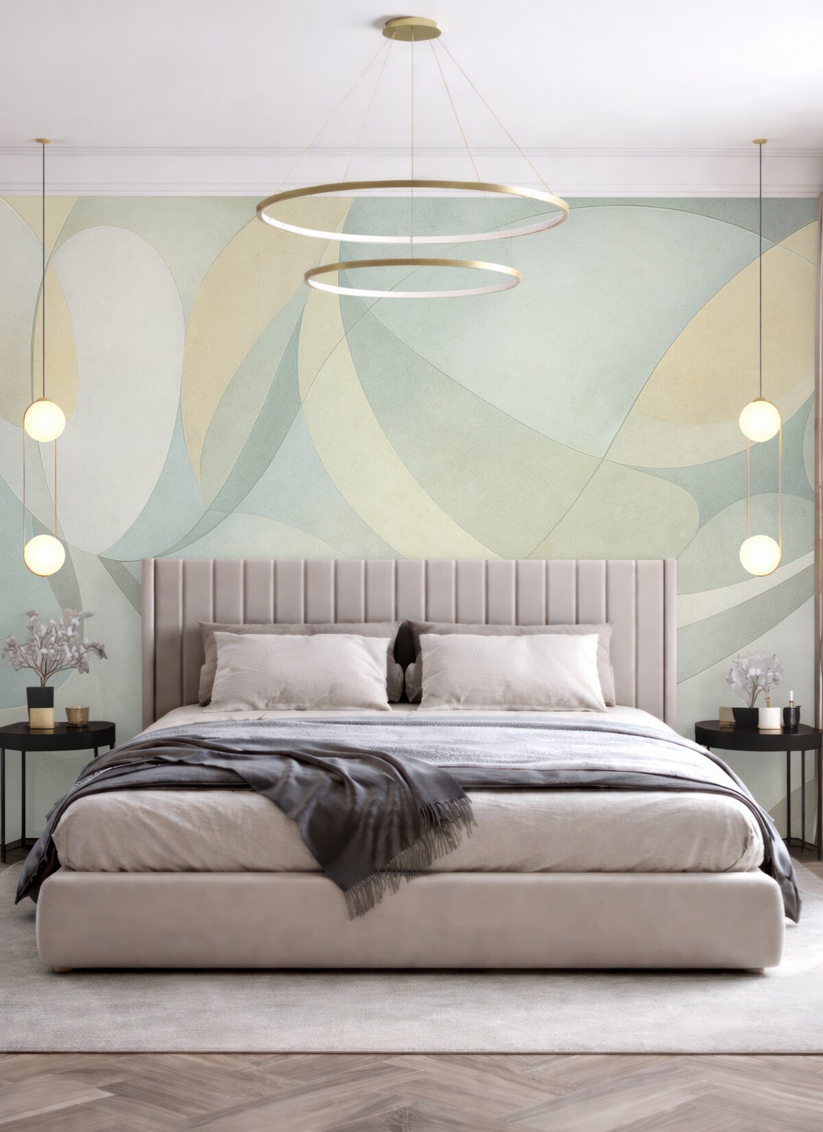 Fototapeta Abstrakcja geometryczna, subtelne naturalne odcienie.