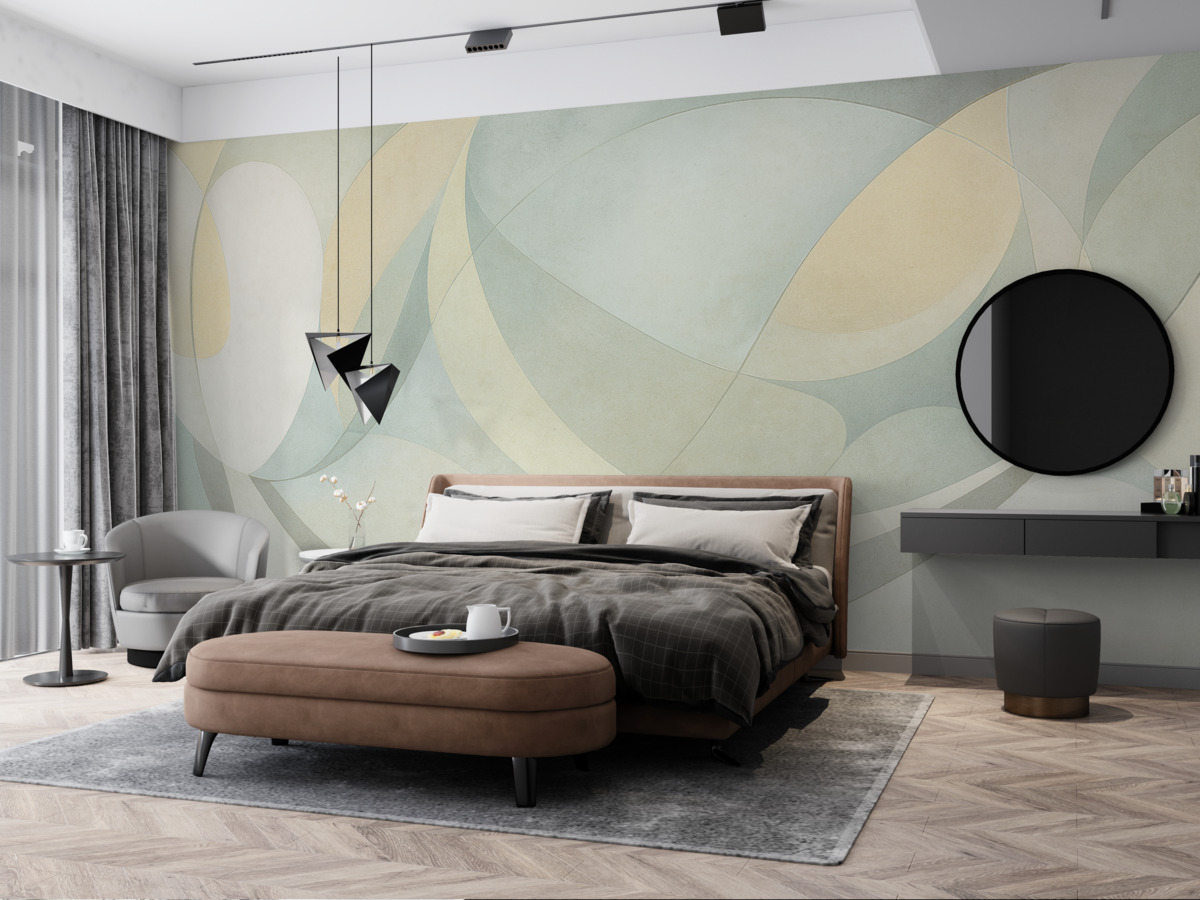 Fototapeta Abstrakcja geometryczna, subtelne naturalne odcienie.