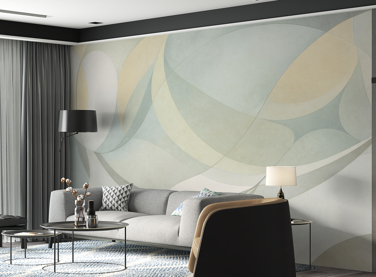 Fototapeta Abstrakcja geometryczna, subtelne naturalne odcienie.