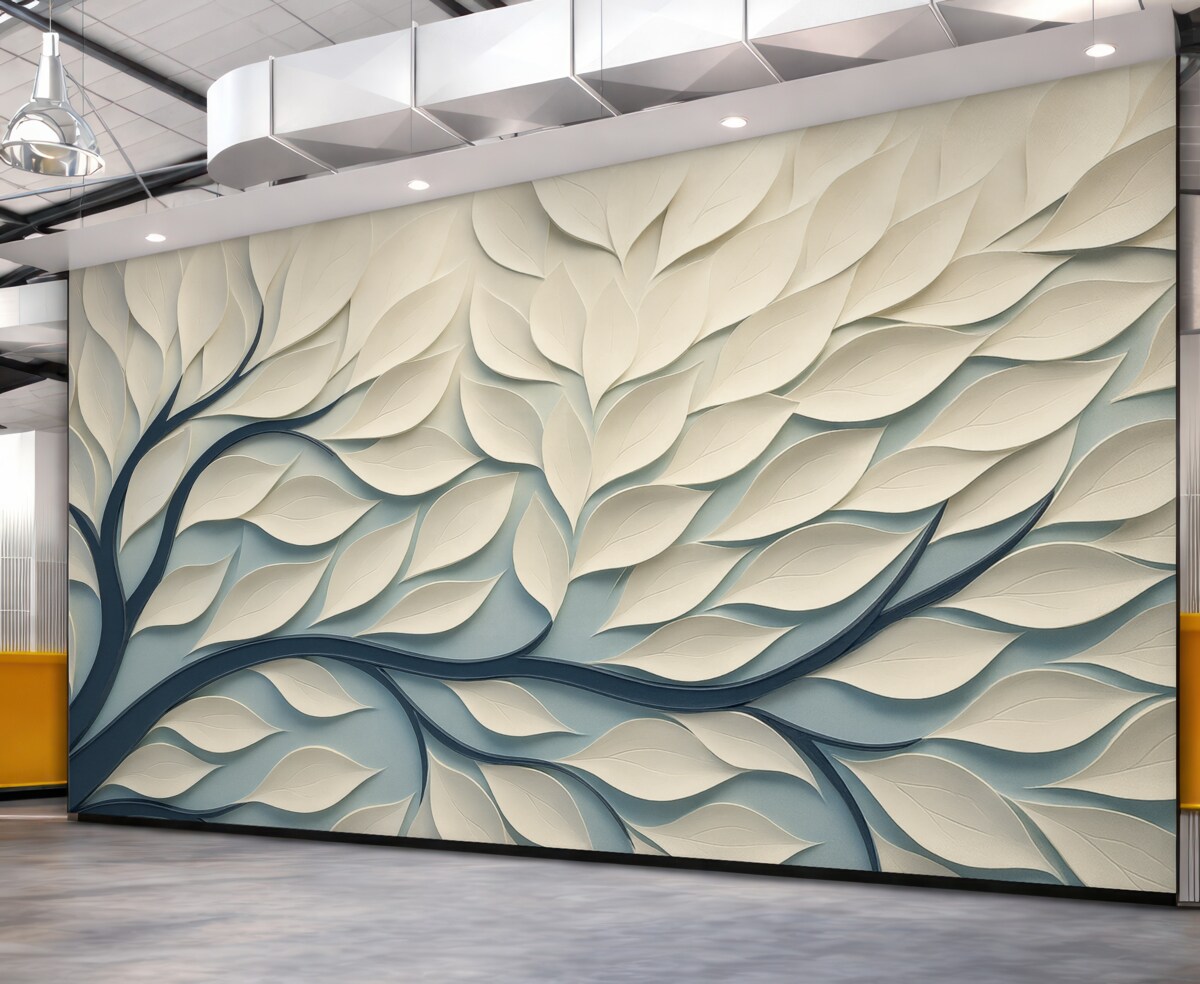 Fototapeta Roślina z abstrakcyjnymi liśćmi.