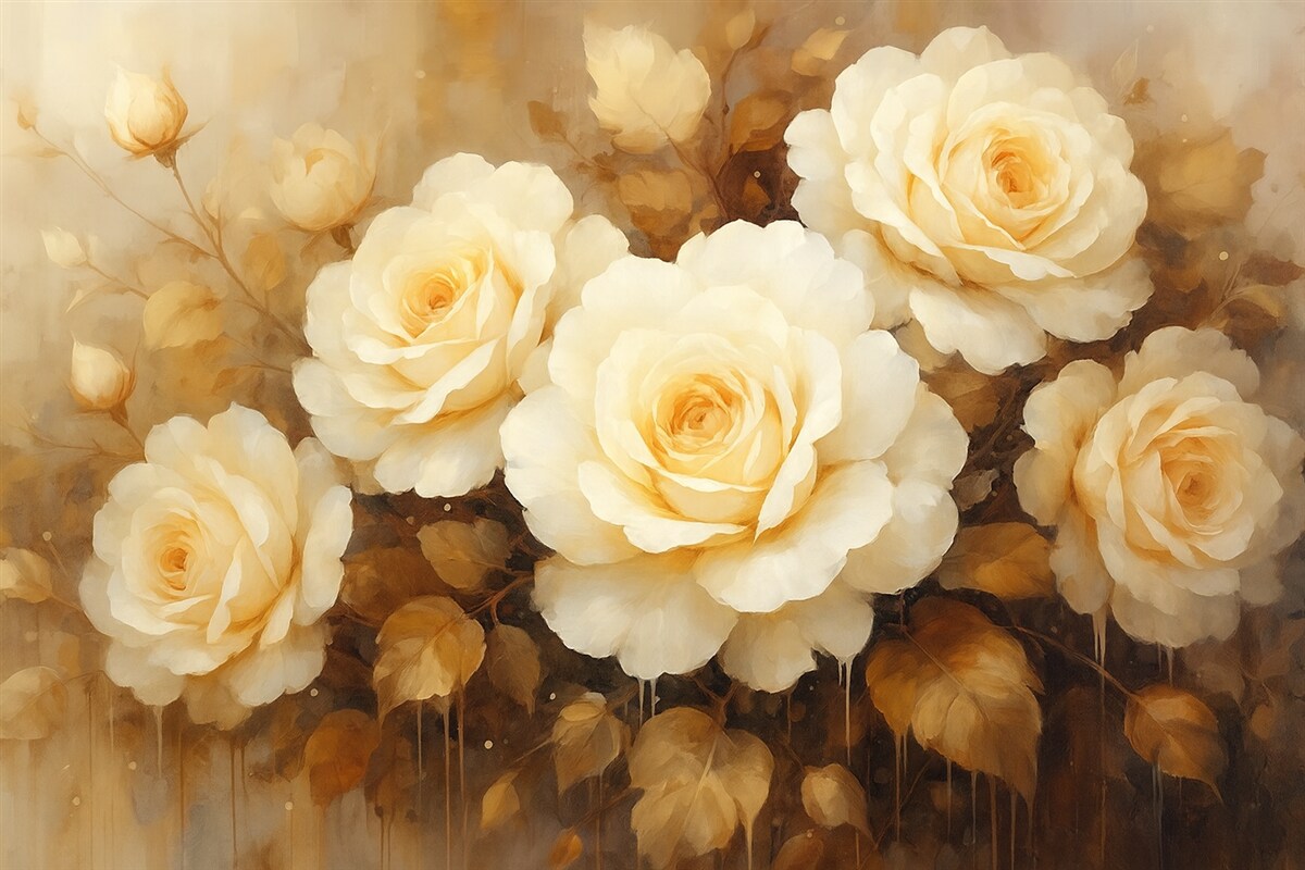 Fototapeta Kwiaty w stylu retro.