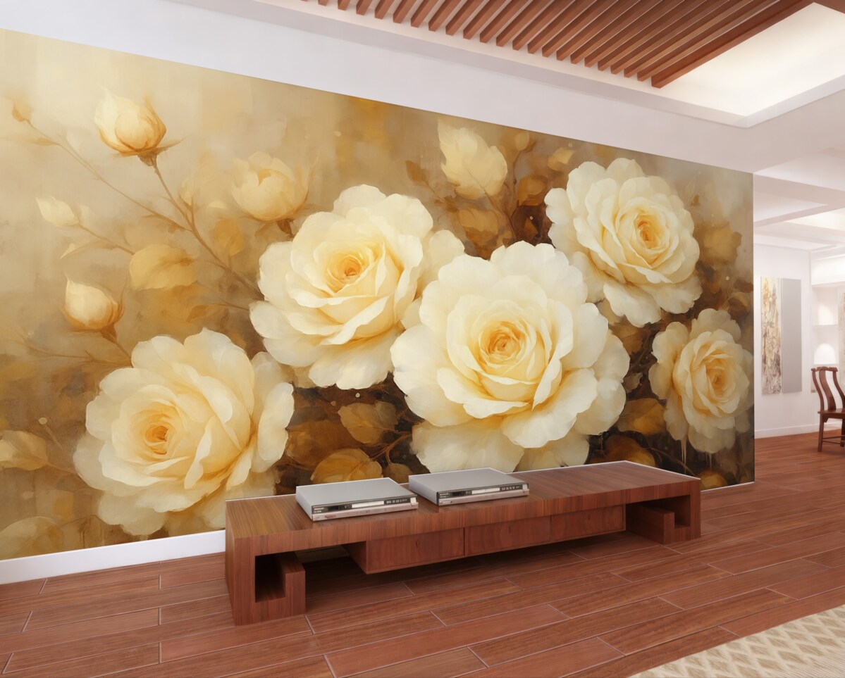 Fototapeta Kwiaty w stylu retro.