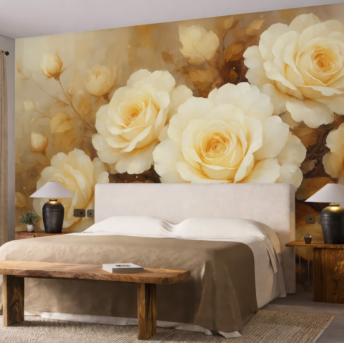 Fototapeta Kwiaty w stylu retro.