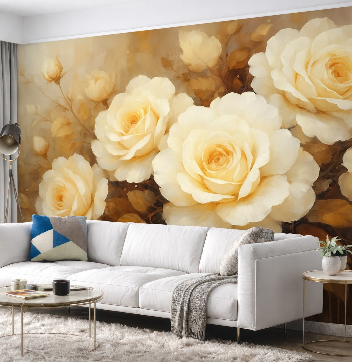 Fototapeta Kwiaty w stylu retro.