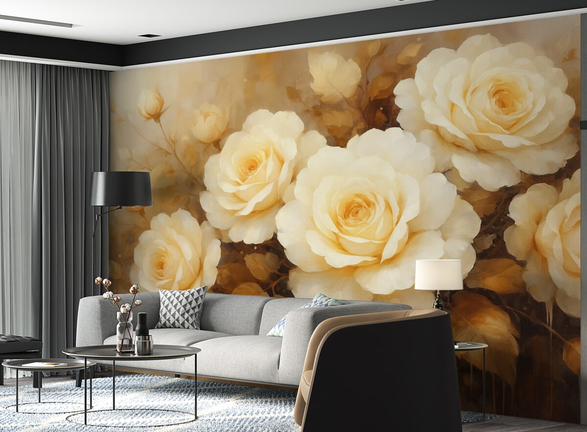 Fototapeta Kwiaty w stylu retro.