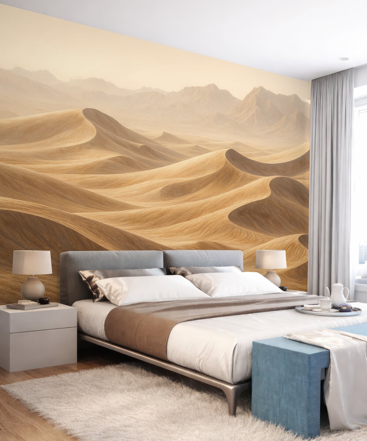 Fototapeta Piaszczyste fale na pustyni.