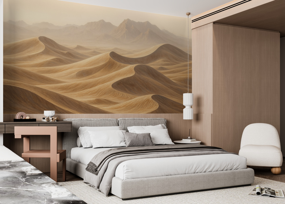 Fototapeta Piaszczyste fale na pustyni.