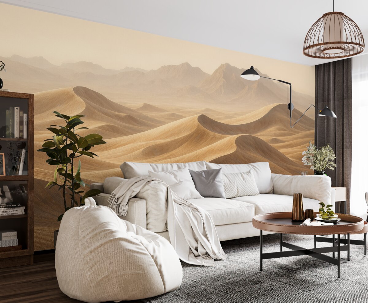 Fototapeta Piaszczyste fale na pustyni.