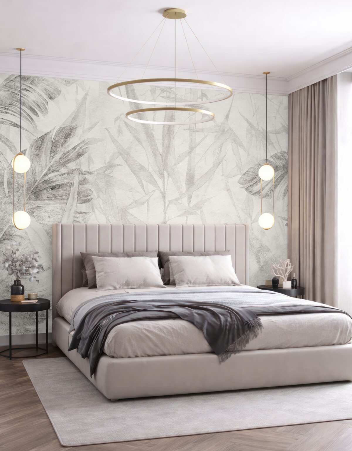 Fototapeta Kwiatowa abstrahowana kompozycja w stylu grunge z naśladownictwem przetarć.