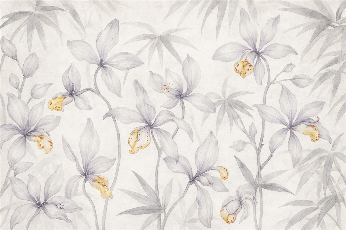 Fototapeta Dzikie storczyki, fioletowe tonacje.