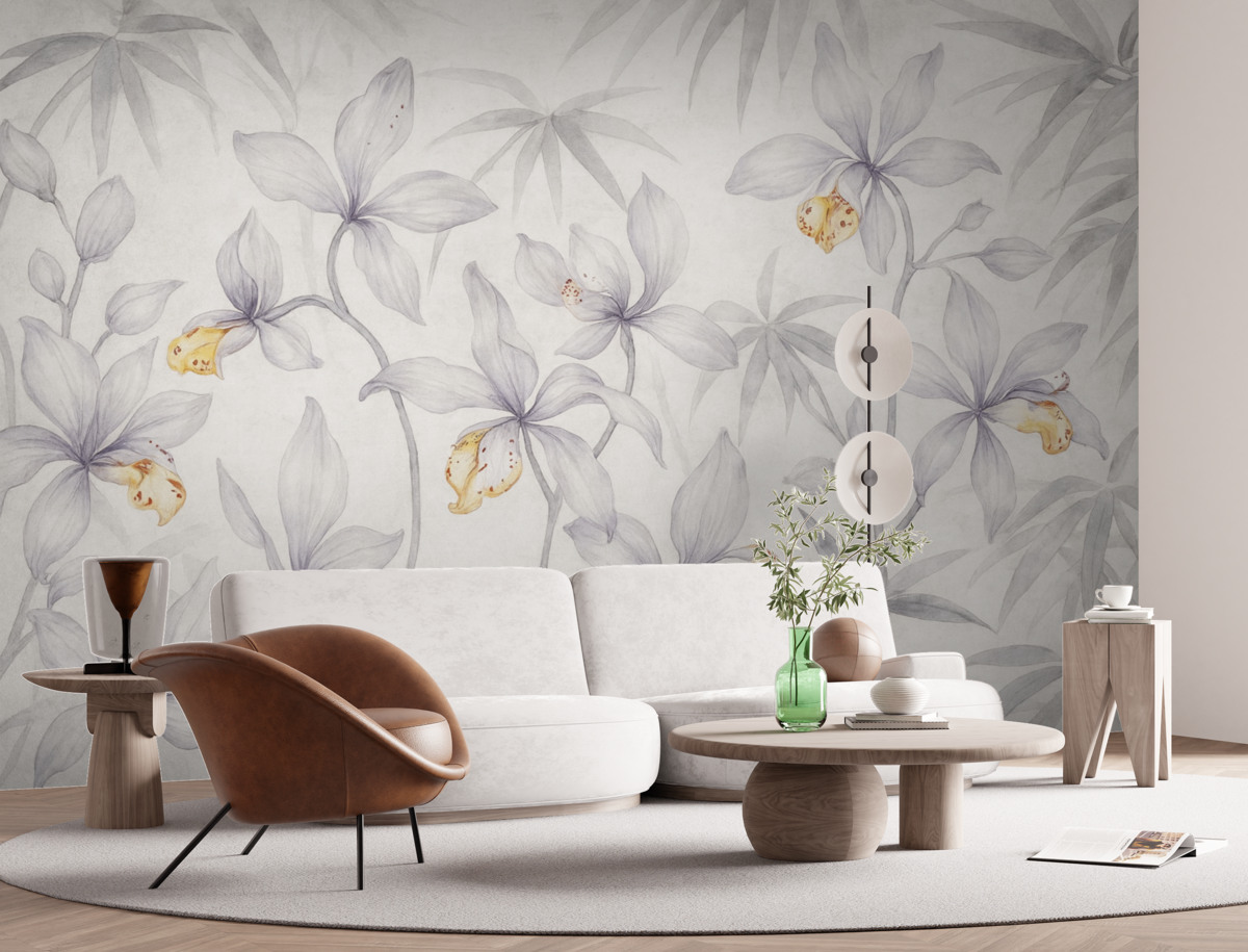 Fototapeta Dzikie storczyki, fioletowe tonacje.