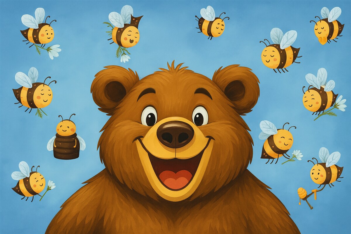 Fototapeta Radosny niedźwiedź.